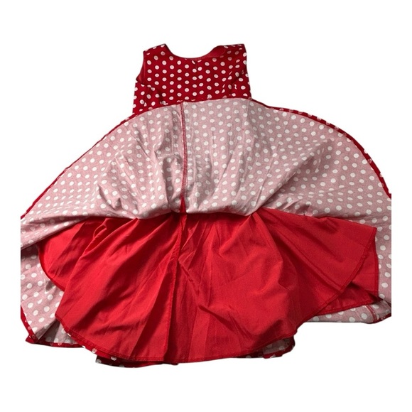 BlackButterfly Kids ‘Audrey’ Vintage Polka Dot 50’s Dress Red & White Sz 11-12 - Picture 9 of 12